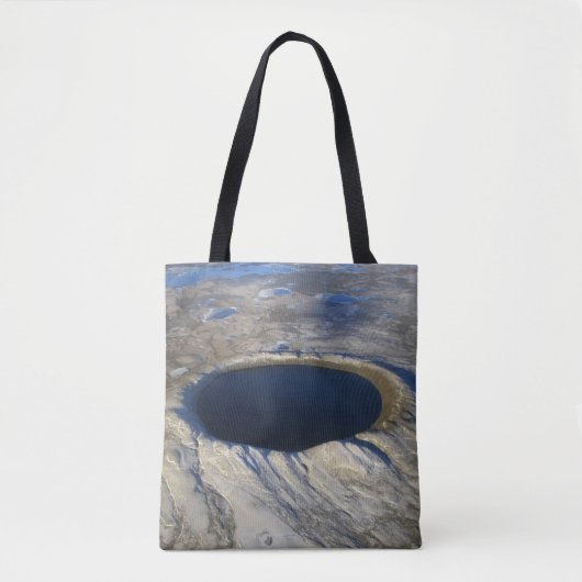 Luchtkrater Pingualuit, Quebec, Canada. Tote Bag (Voorkant)