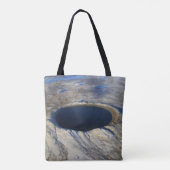 Luchtkrater Pingualuit, Quebec, Canada. Tote Bag (Achterkant)