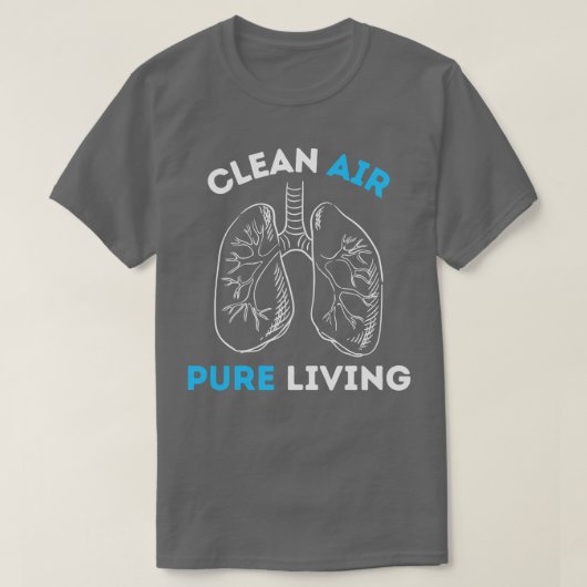 LUCHTKWALITEIT Clean Air Pure Living T-shirt (Design voorkant)