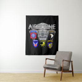 Luchtlandingsdivisies van het leger in het verlede wandkleed