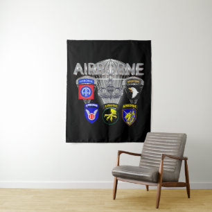 Luchtlandingsdivisies van het leger in het verlede wandkleed
