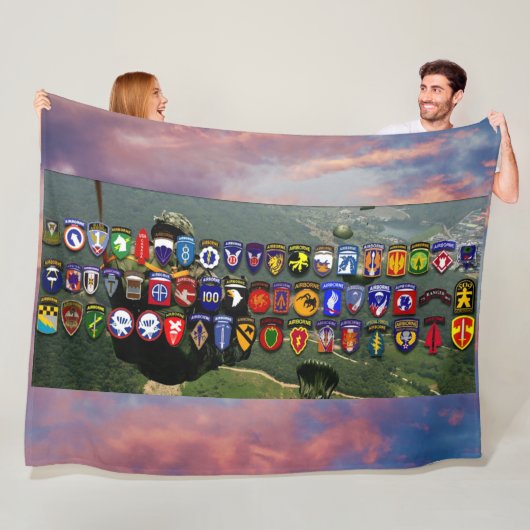 LUCHTLANDINGSEENHEDEN FLEECE DEKEN (In situ)