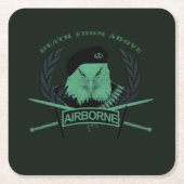 Luchtlandingseenheden militaire stijl kartonnen onderzetters (Voorkant)