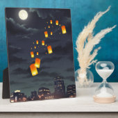 Luchtlantaarn/gele lamp/nachtlicht fotoplaat (Zijkant)