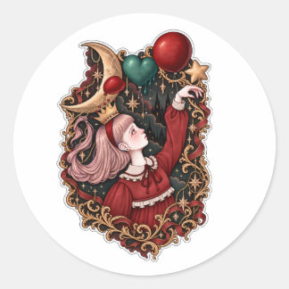 Luchtledige ballon-donkere gotische symbolische ku ronde sticker