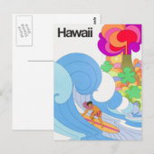  luchtlijn Hawaii Reis Briefkaart (Voorkant / Achterkant)