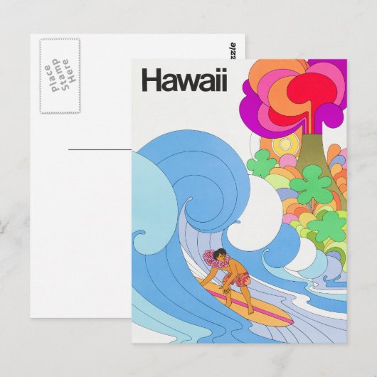  luchtlijn Hawaii Reis Briefkaart (Voorkant / Achterkant)