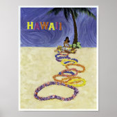  luchtlijn Hawaii Reis Poster (Voorkant)