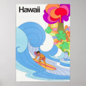  luchtlijn Hawaii Reis Poster (Voorkant)