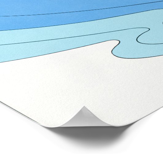  luchtlijn Hawaii Reis Poster (Hoek)