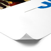 luchtlijn Hong Kong China Travel Poster (Hoek)