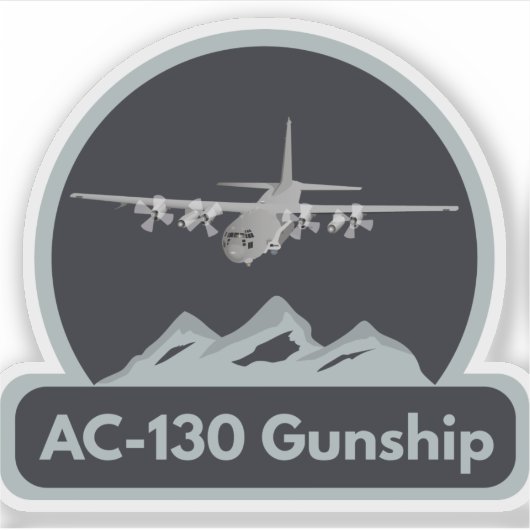 Luchtmacht AC-130 Gunship Sticker (Voorkant)