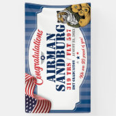 Luchtmacht Afstuderen 321 TRS Tijgers Mascotte 3x5 Spandoek (Verticaal)