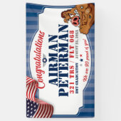 Luchtmacht Afstuderen 321 TRS Warthogs Mascotte 3x Spandoek (Verticaal)