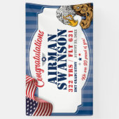 Luchtmacht Afstuderen 322 TRS Eagles Mascotte 3x5' Spandoek (Verticaal)