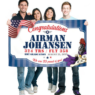 Luchtmacht Afstuderen 324 TRS Ridders Mascotte 3x5 Spandoek