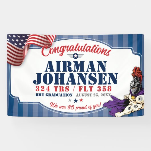 Luchtmacht Afstuderen 324 TRS Ridders Mascotte 3x5 Spandoek (Horizontaal)