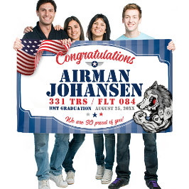 Luchtmacht Afstuderen 331 TRS Wolf Pack Mascotte 3 Spandoek