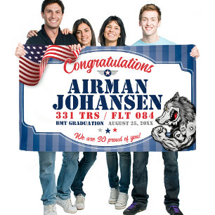 Luchtmacht Afstuderen 331 TRS Wolf Pack Mascotte 3 Spandoek