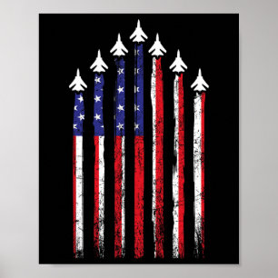 Luchtmacht Amerikaanse veteranen 4 juli Amerikaans Poster
