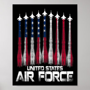 Luchtmacht Amerikaanse veteranen Amerikaanse vlag  Poster