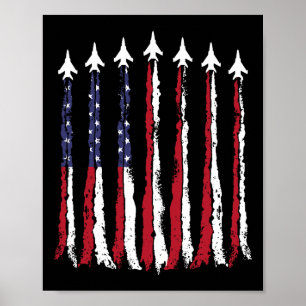 Luchtmacht Amerikaanse Vlag 4 Juli Patriottisch  Poster