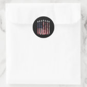 Luchtmacht Amerikaanse vlag 4 juli Patriottisch Ronde Sticker (Tas)