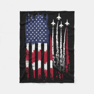 Luchtmacht Amerikaanse Vlag Patriottisch Rood Wit  Fleece Deken