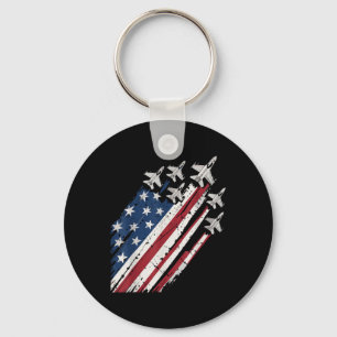 Luchtmacht Amerikaanse Vlag Patriottisch Rood Wit Sleutelhanger