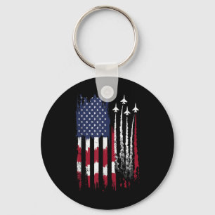 Luchtmacht Amerikaanse Vlag Patriottisch Rood Wit  Sleutelhanger