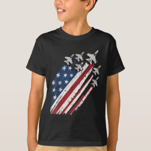 Luchtmacht Amerikaanse Vlag Patriottisch Rood Wit T-shirt