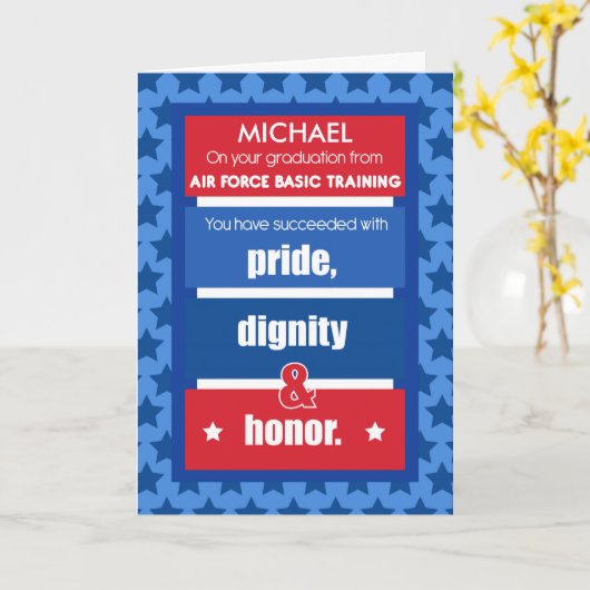 Luchtmacht Basisopleiding Personalis Rood, Wit, BL Kaart (Gele Bloem)