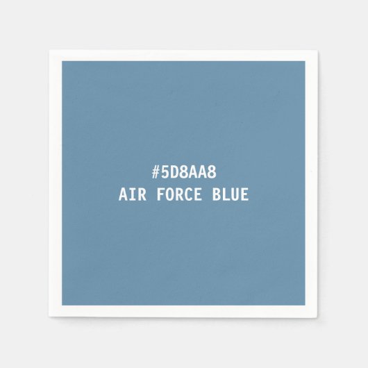 Luchtmacht Blauwe Hex Kleurcode Servetten (Voorkant)