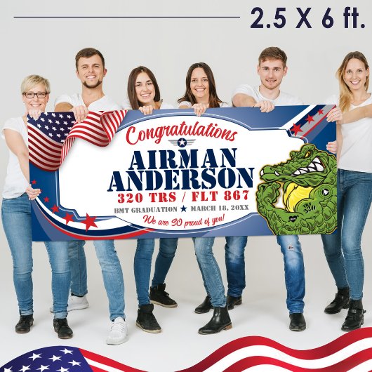 Luchtmacht BMT Afstudeer 320 TRS Gators Militaire Spandoek