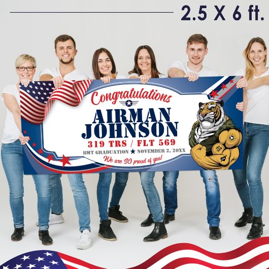 Luchtmacht BMT Afstuderen 319 TRS Tigers Spandoek