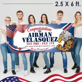 Luchtmacht BMT Afstuderen 320 TRS Eagles Military Spandoek