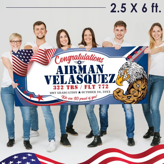 Luchtmacht BMT Afstuderen 320 TRS Eagles Military Spandoek