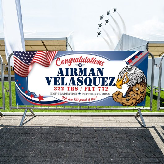 Luchtmacht BMT Afstuderen 320 TRS Eagles Military Spandoek