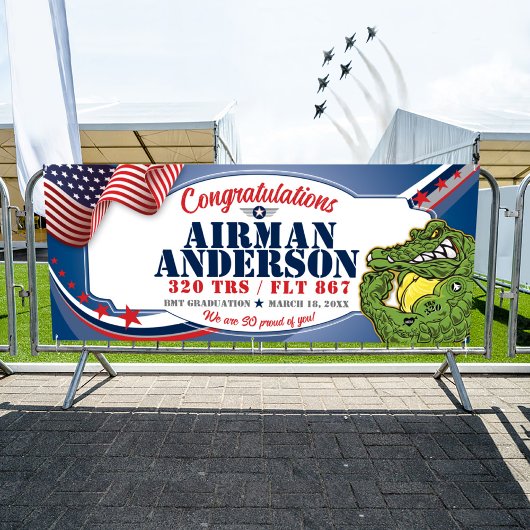 Luchtmacht BMT Afstuderen 320 TRS Gators Militair Spandoek