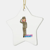 Luchtmacht Camo Red Keramisch Ornament (Links)