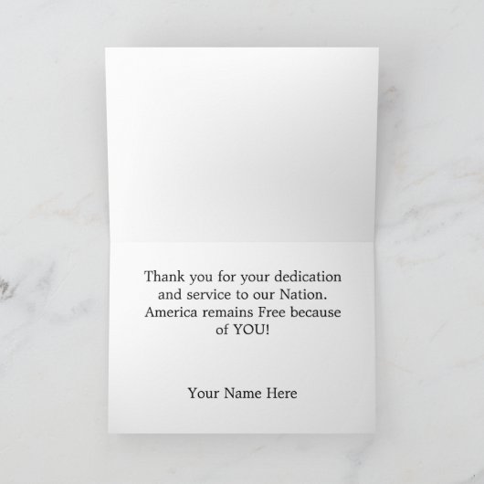 Luchtmacht Dank u Mac Arthur Quote Kaart (Binnen)