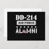 Luchtmacht DD-214 Alumni Uitnodiging Briefkaart (Voorkant / Achterkant)