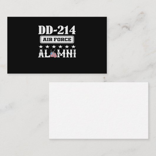 Luchtmacht DD-214 Alumni Visitekaartje (Voorkant / Achterkant)