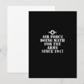 Luchtmacht Doet Wiskunde Voor Het Leger Sinds 1947 Kaart (Voorkant / Achterkant)