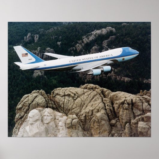 Luchtmacht Eén over het Poster Mount Rushmore (Voorkant)