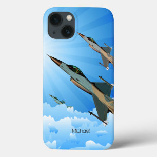 Luchtmacht F16 Vuurteam vliegt naar wolken Case-Mate iPhone Case