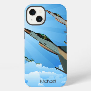 Luchtmacht F16 Vuurteam vliegt naar wolken iPhone 13 Hoesje