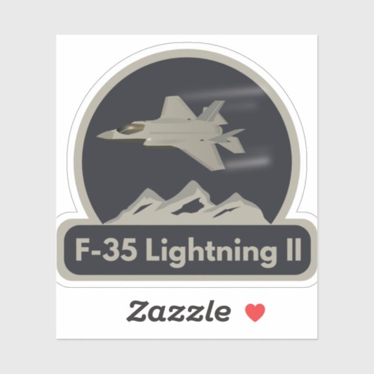 Luchtmacht F35 Jet Fighter Sticker (Vel)