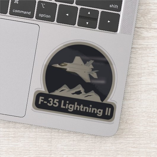 Luchtmacht F35 Jet Fighter Sticker (Detail)