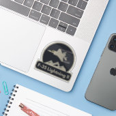 Luchtmacht F35 Jet Fighter Sticker (Laptop met iPhone)